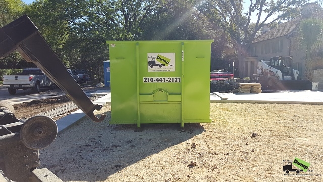 20 yard dumpster for landscaping project